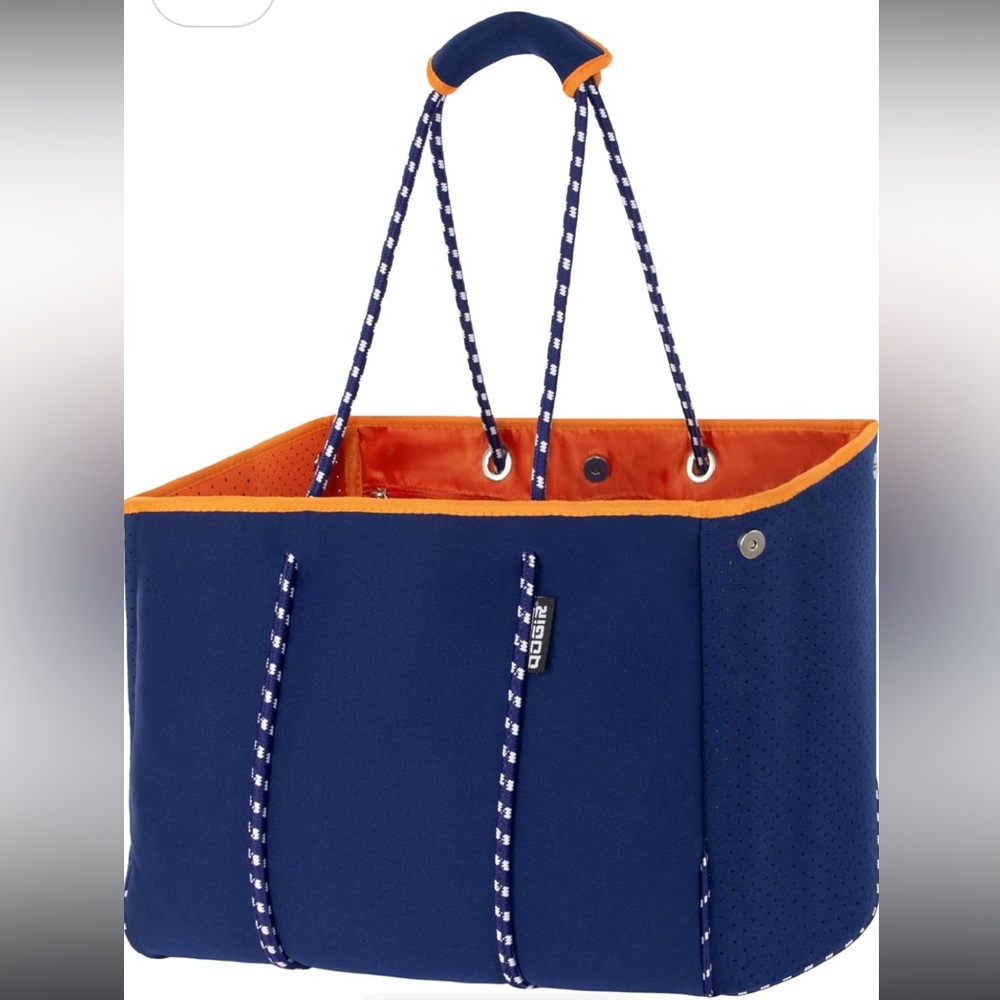 Blue and Orange Women's Large Tote Bag